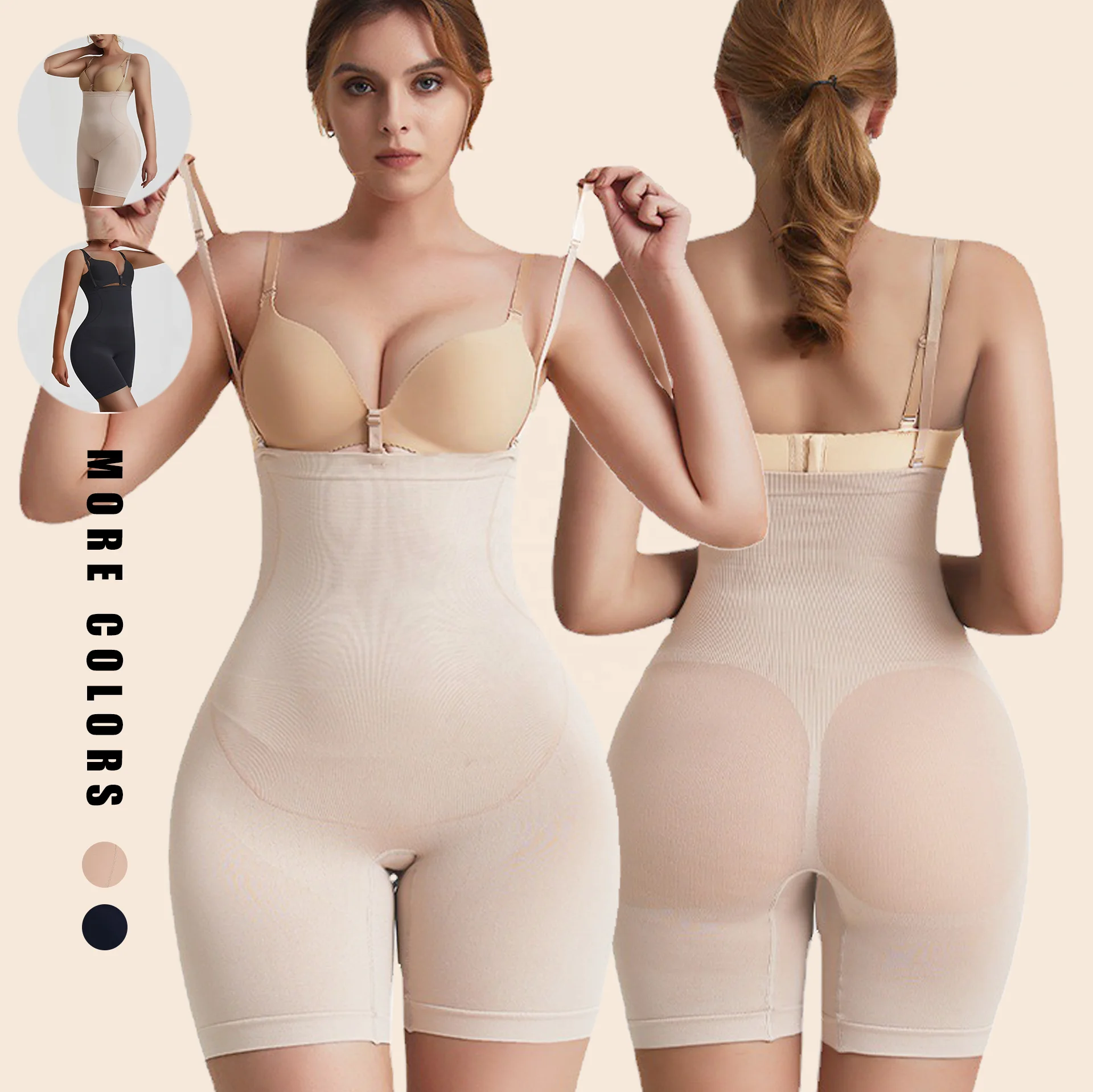 Wholesales Tummy Control Corset Bustier Waist Trainer Control Slimming Butt Lifter Seamless Bodysuit Full Body Shaper Shapewear