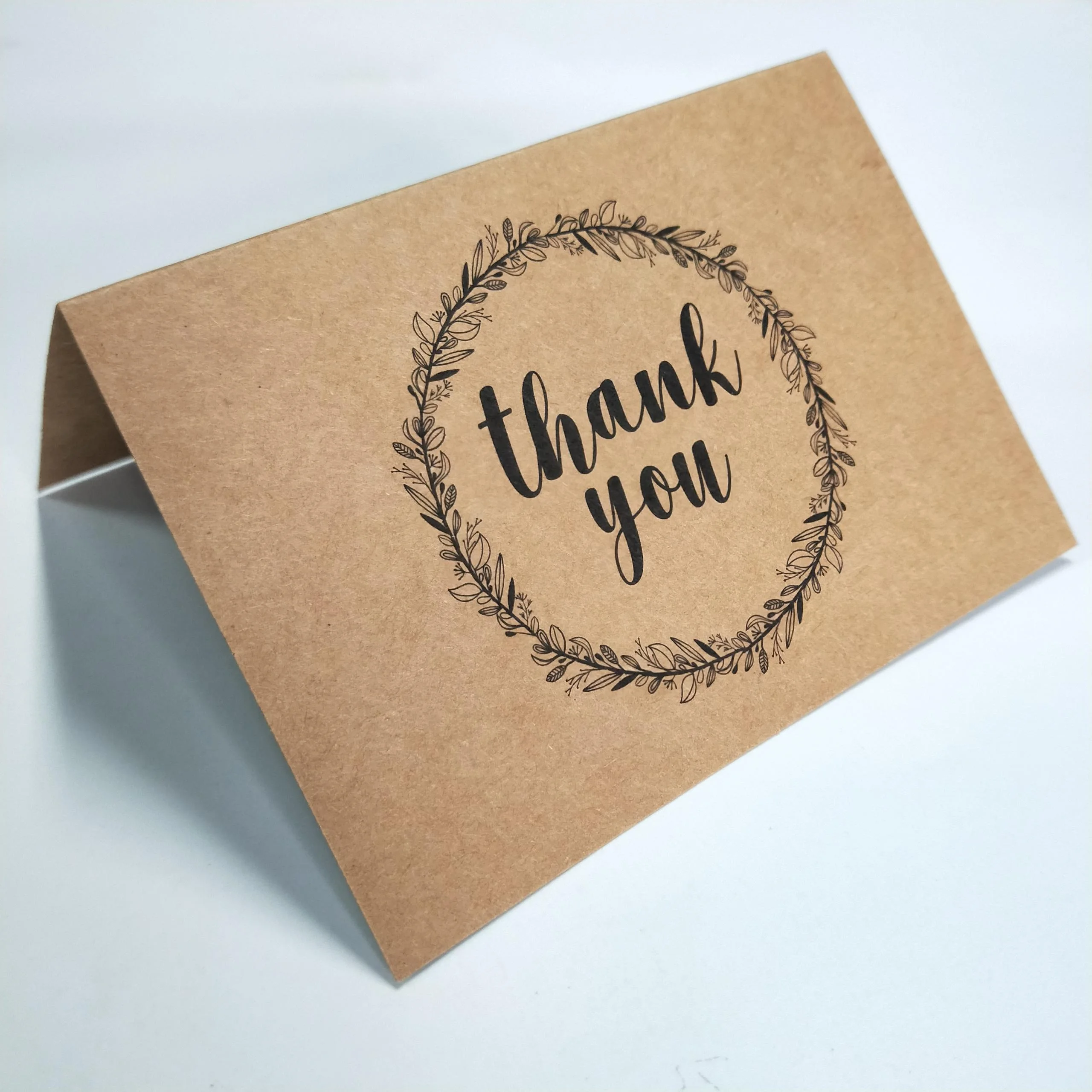 Custom Printing Kraft Greeting Card Brown Kraft Thank You Card with Envelope Business Offset Printing Brand Paper Bag Art Paper