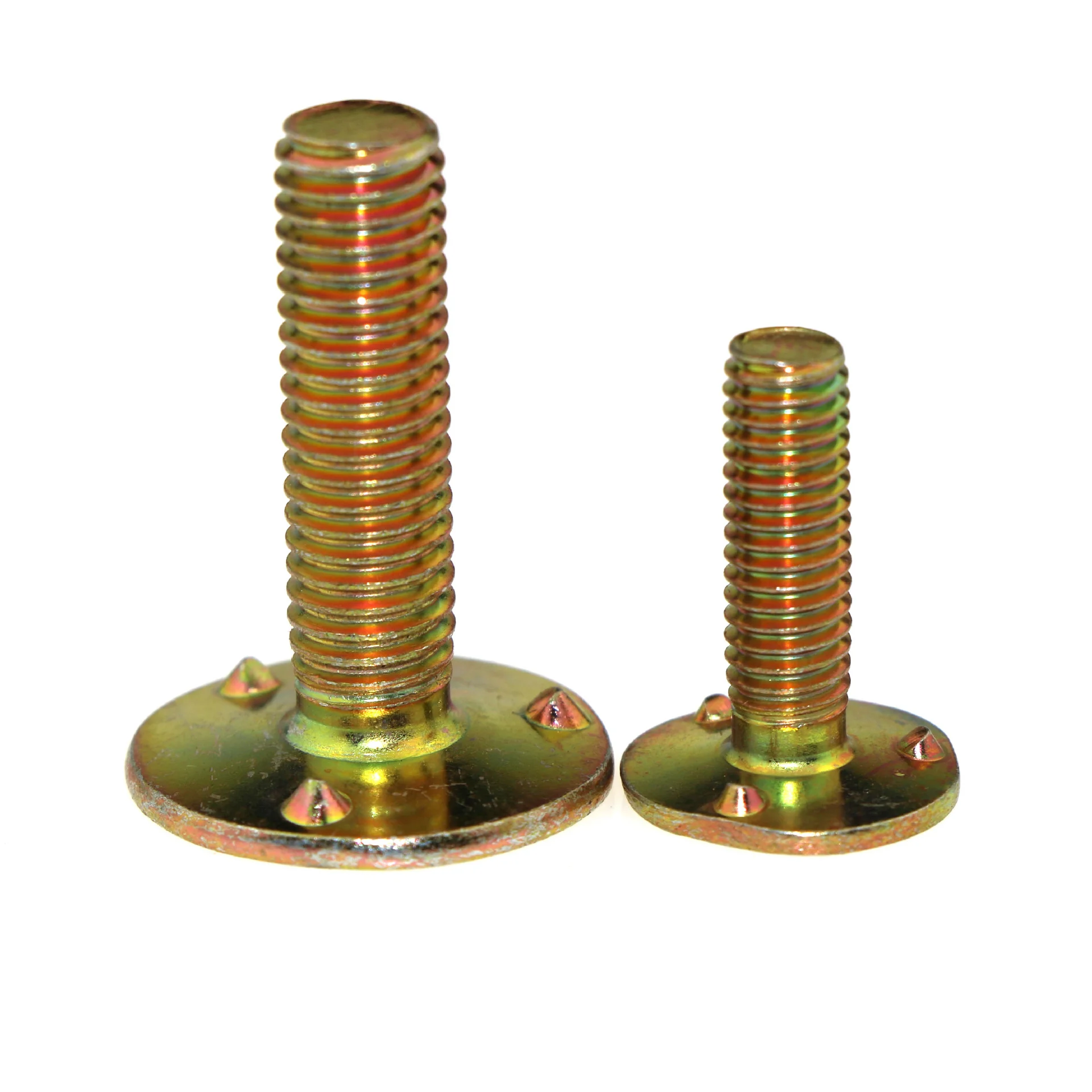 Carbon steel Zinc Plated belt screws fanged elevator bolt with spikes