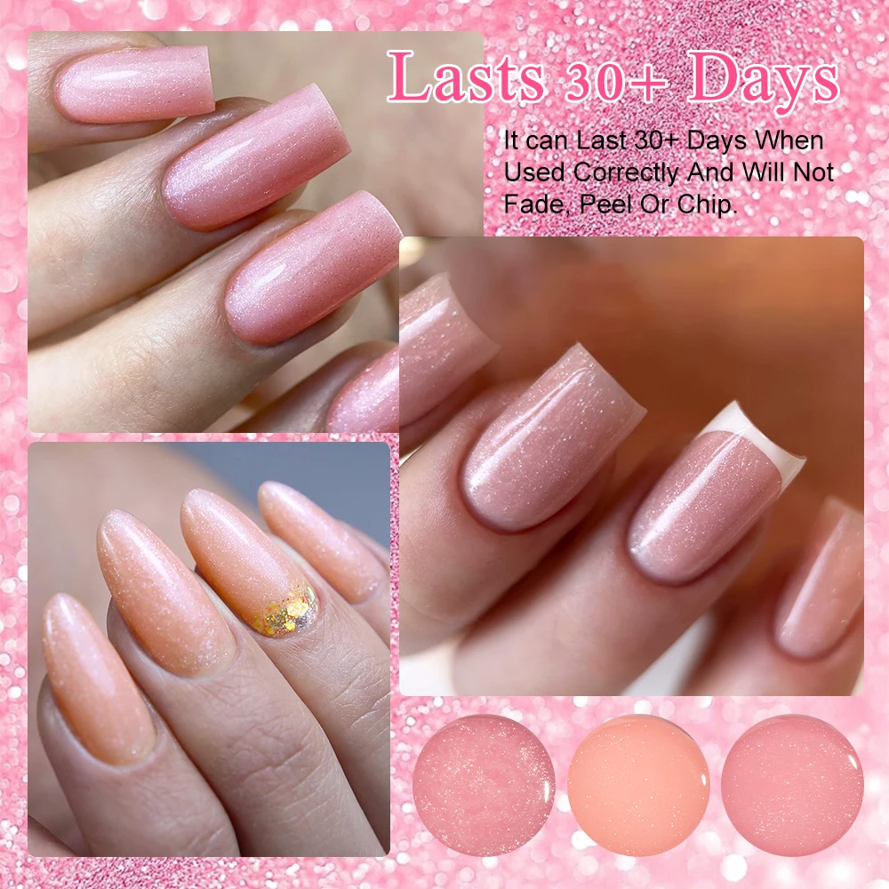 Factory Wholesale Nude Colors Shimmer Build UV LED Gel For Nail Extension
