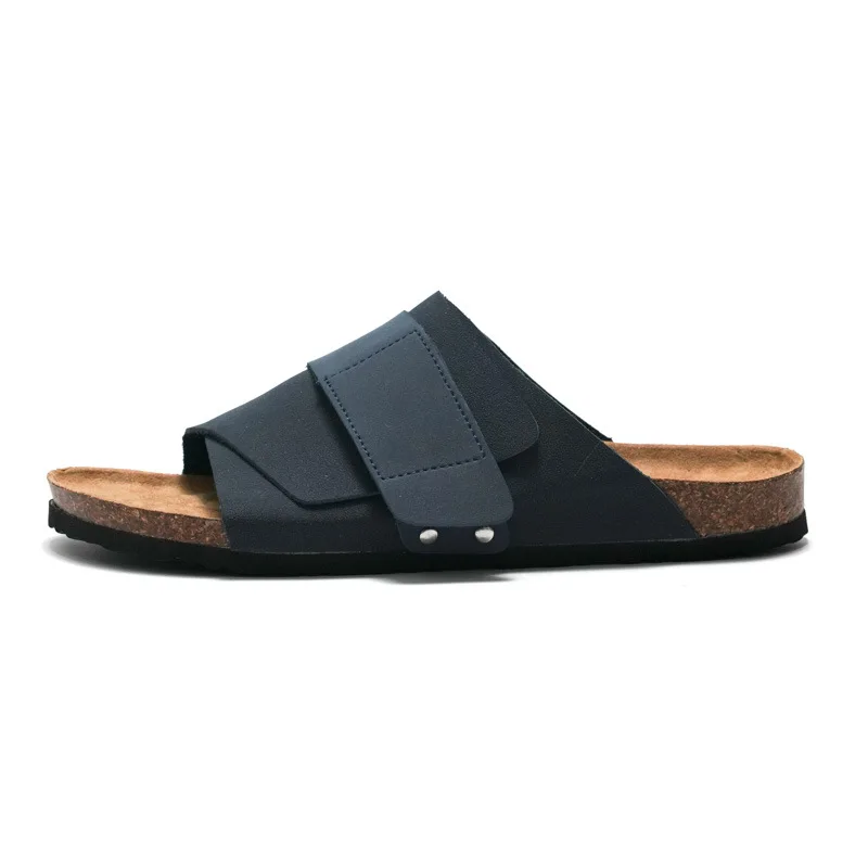 Most Popular Casual men suede upper cork sole sandals and slippers