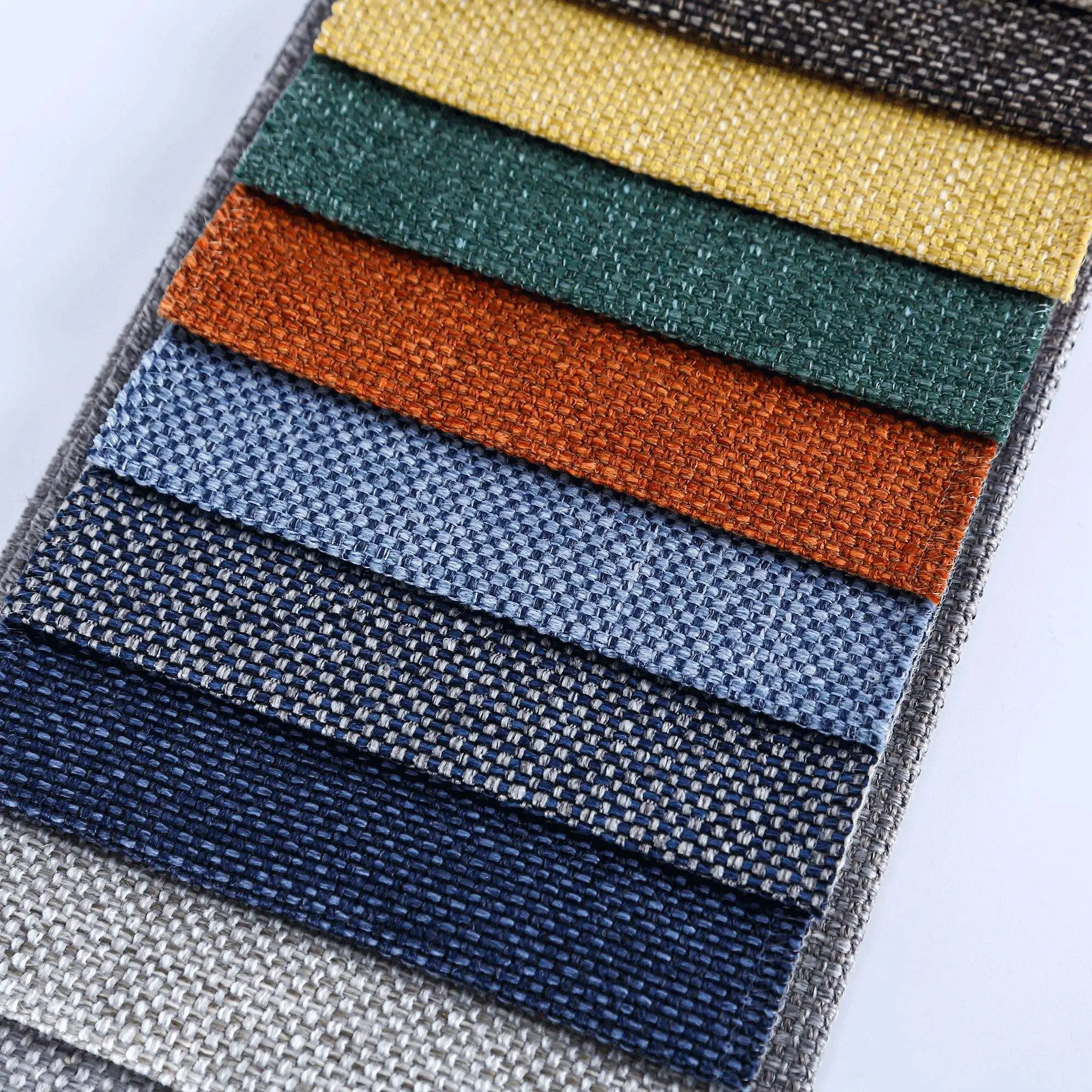 Hometextile 100% Polyester Fabric Linen Cotton Look High Quality Woven Soft Sofa Fabric Upholstery