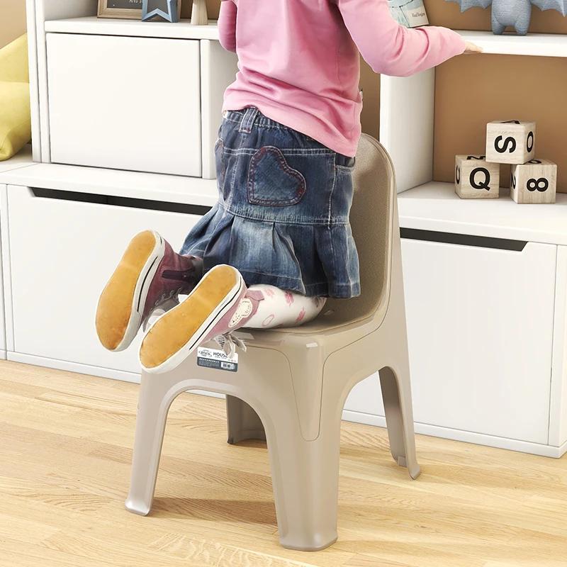 Children Furniture School Playroom Kids Chair with Anti Slip Feet Stackable Plastic Chairs with Back Rest
