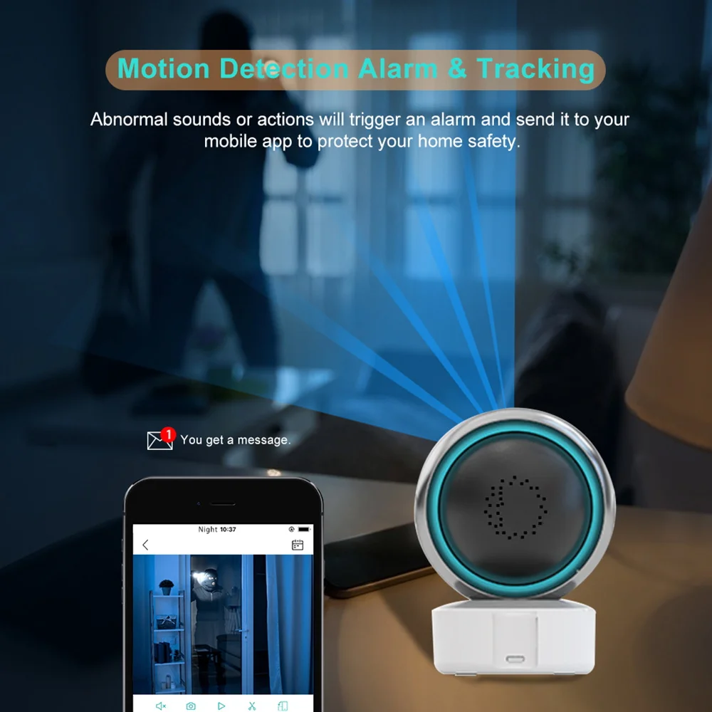 5MP Tuya Wi-Fi камера слежения видеонаблюдения HD ночное видение двухстороннее аудио Авто облако умный дом