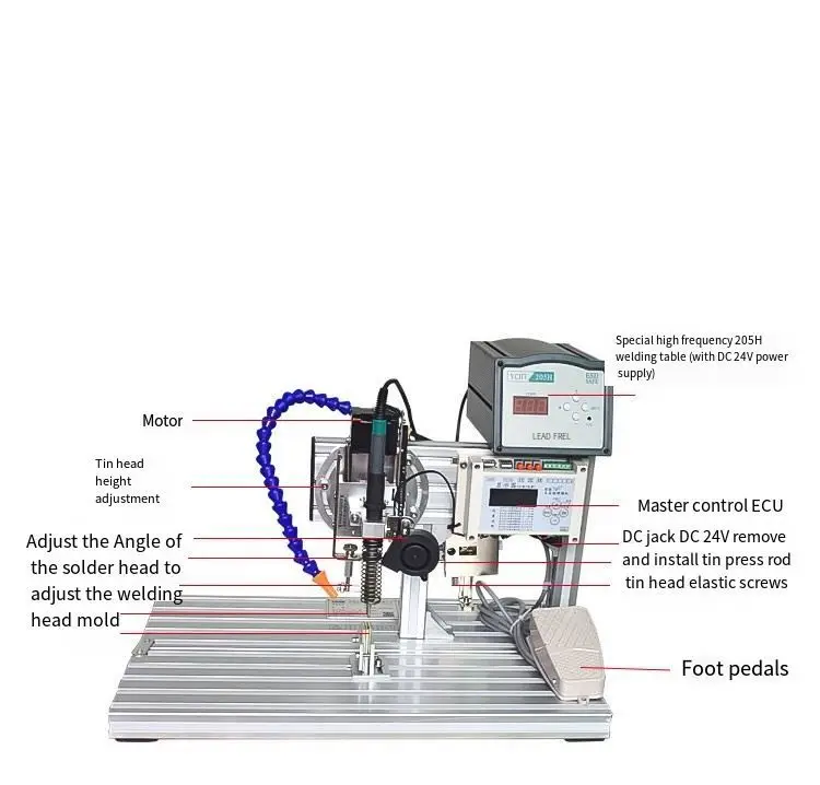 Semi-automatic USB Connector Electrical Cables Soldering Machine USB Wire Making Tin PCB/LED/Robot Welding Machine