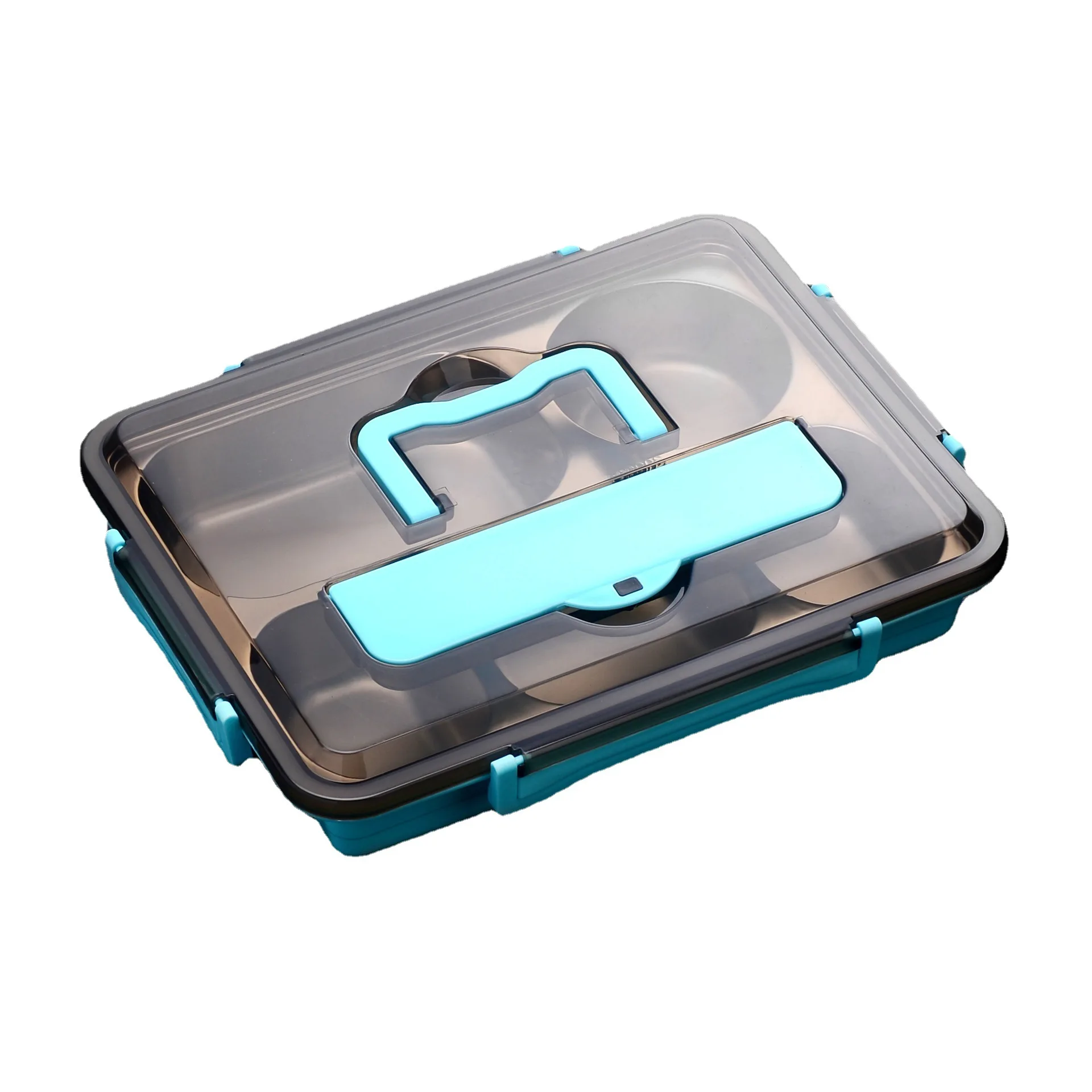 Custom large capacity 5 compartment leakproof tiffin food container stainless steel insulated school kids thermos bento lunch