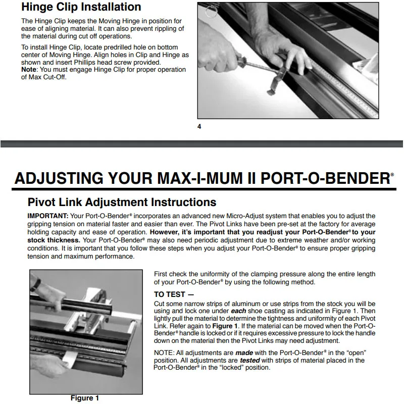 Sheet Metal Bending and Cutting tools for Roofing