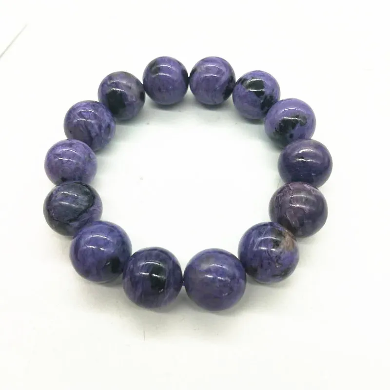 Бесплатная доставка, подарки с кристаллами, высококачественные браслеты из 100% натурального фиолетового хароита, Исцеляющие бисером, браслет из кристаллов для оптовой продажи