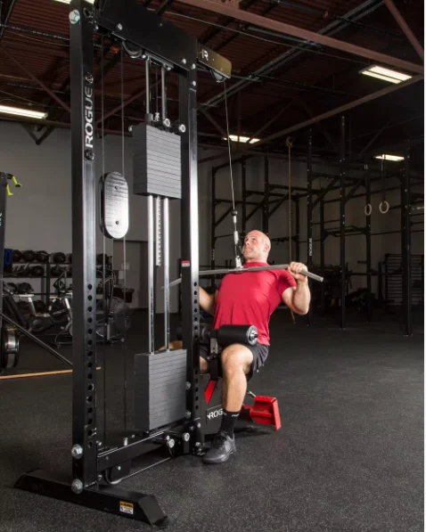 HT fitness strength training cable machine pin loaded pulldown and low row 2 in 1 machine