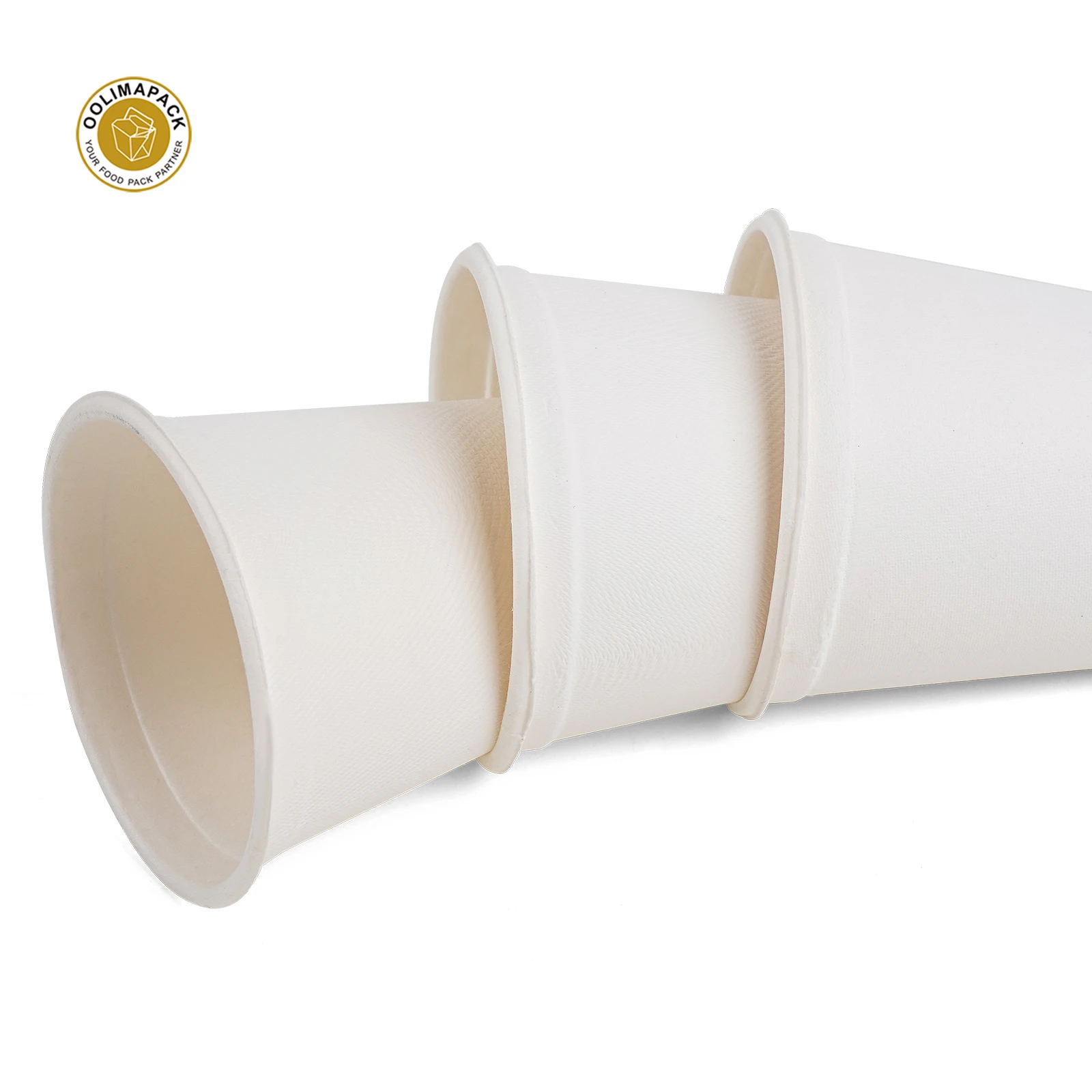 OOLIMA PACK Custom Printed Logo Rcycled Natural Sugarcane Bagasse Fiber with PFAS Free