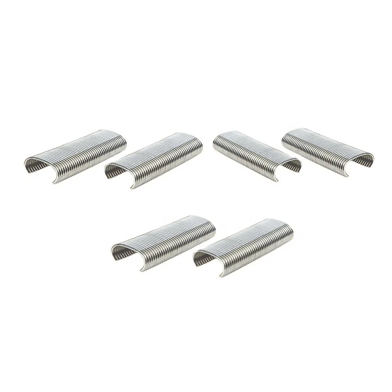 High Tensile Strength C45 11 Gauge Galvanized Steel C-Rings Hog Rings Staples Wire Mesh Fencing Staples