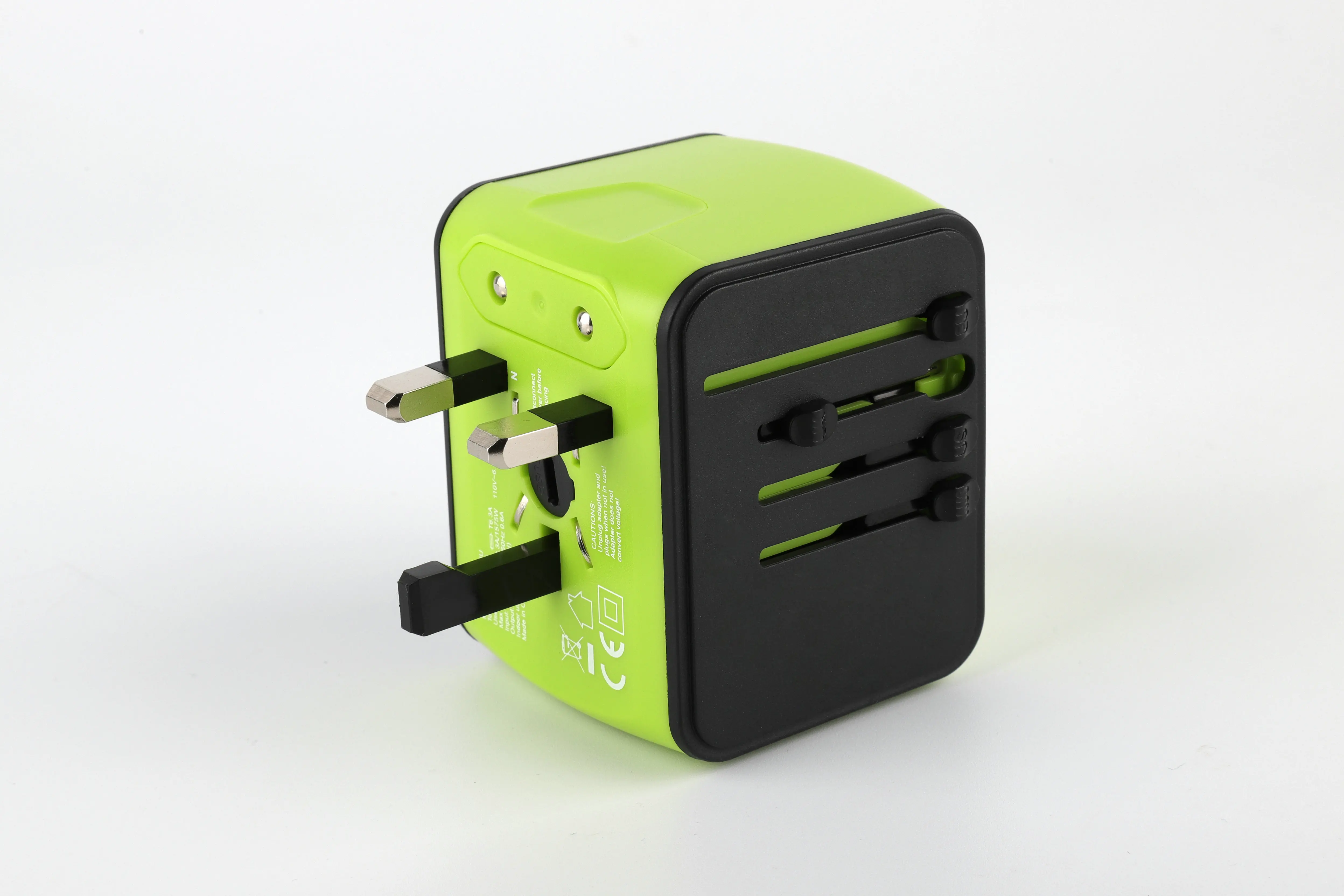 International Universal Traveller Wall Chargers UK EU US AU Plug 4 USB Travel Charger Adapter