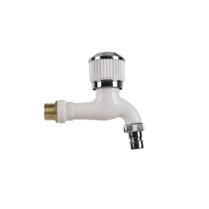 Plastic PP ABS faucet cold water faucet quick opening Blue  brown yellow  white green faucet
