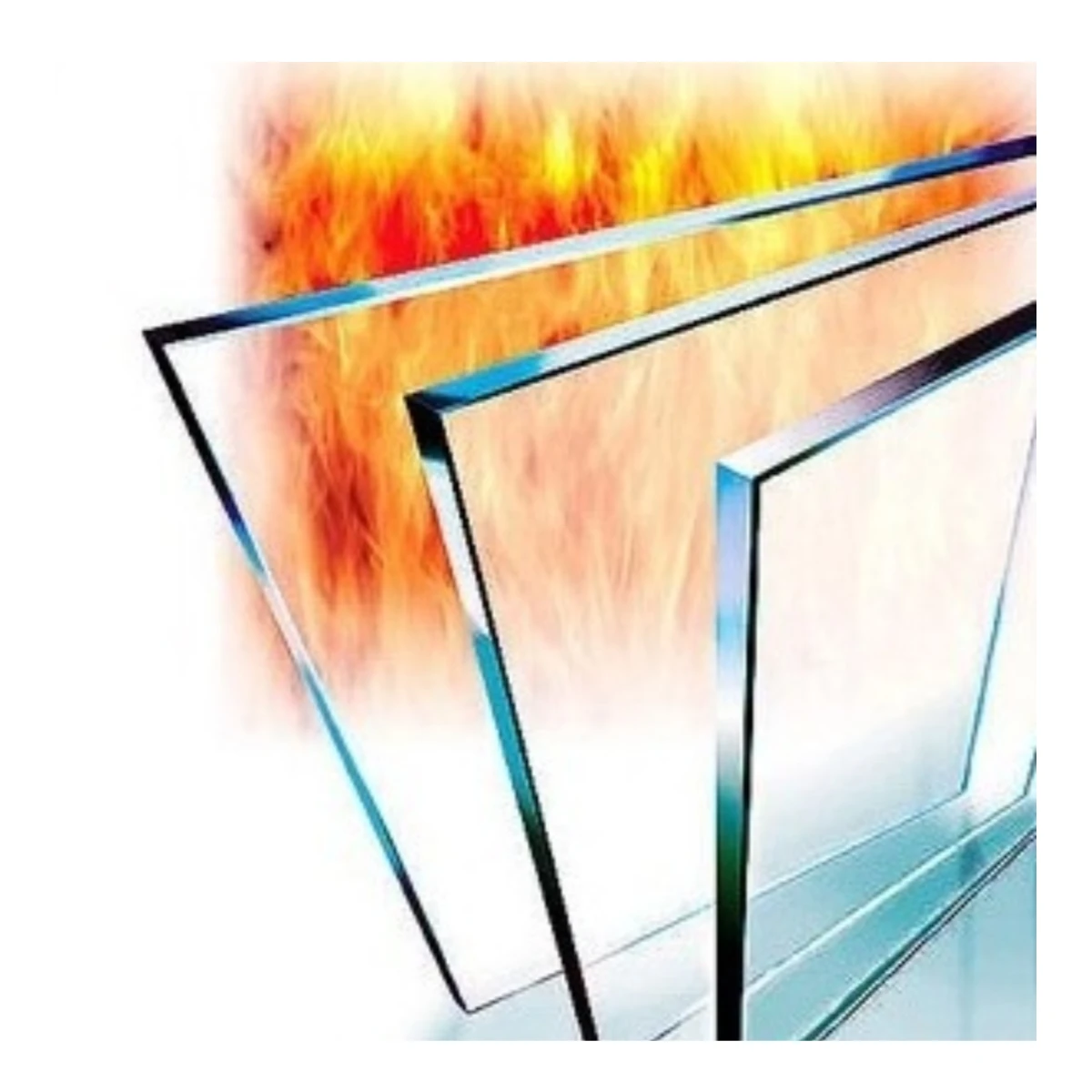 4mm-8mm clear fire proof resistance glass