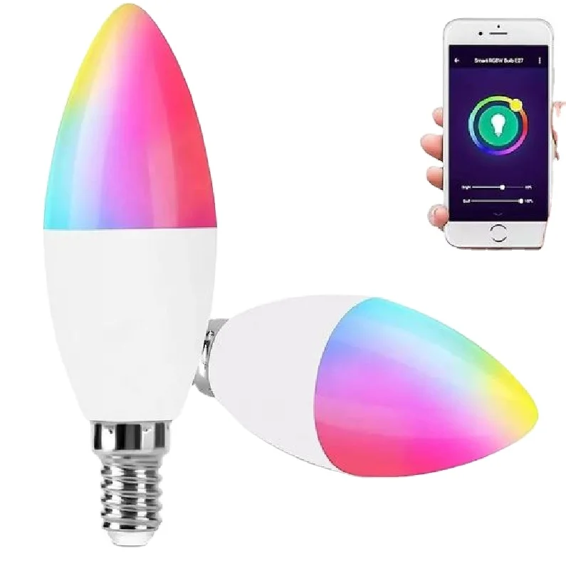 C37 5W 6W 7W 9W 10W 12W 15W 18W RGB CCT Tuya приложение светодиодные умные