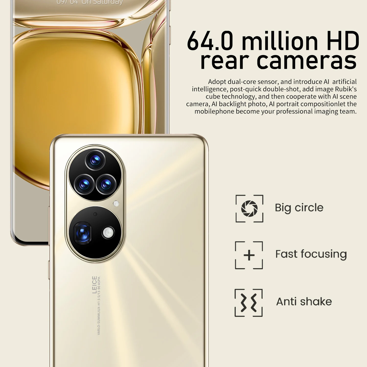 Hot Selling P50 PRO Unlocked 32+64MP 10 Core Dual SIM 16GB+512GB Cheap Smart Phone 7.3 inch Android 10.0 Mobile SmartPhones