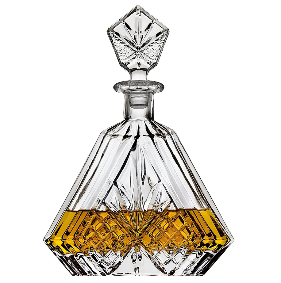 750ml 500ml fancy glass vodka alcohol spirits liquor whisky wine bottle with lid