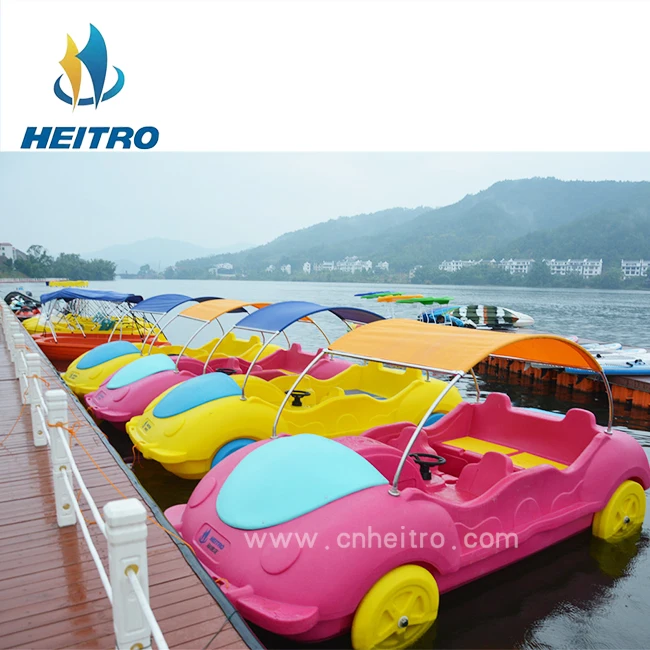 yantai manufacturer cheap water park polyethylene pedal electric boat for lake
