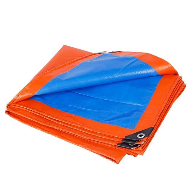 
PE tarpaulin A blue and orange rainproof cloth It is light and easy to fold china yanxin canvas 