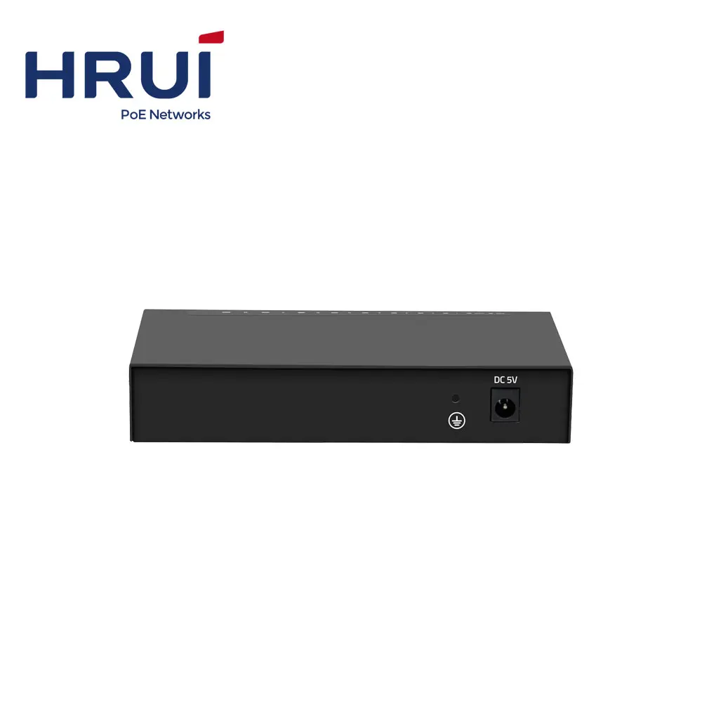  Новый Неуправляемый коммутатор HRUI с 8 портами Gigabit Ethernet по заводской
