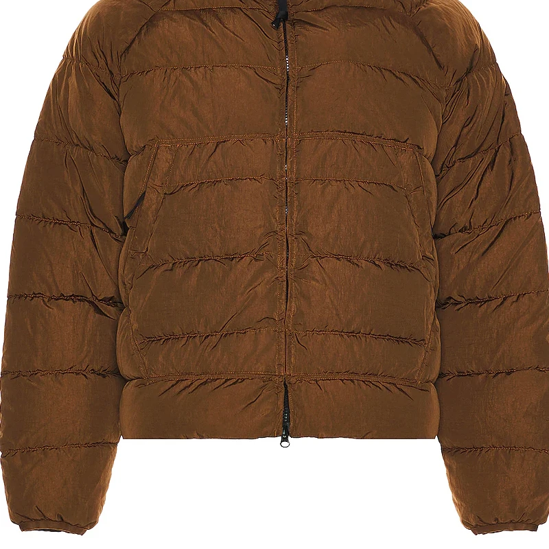 OEM Long Sleeve Googles Hooded Mask Quilted Puffer Jacket Men