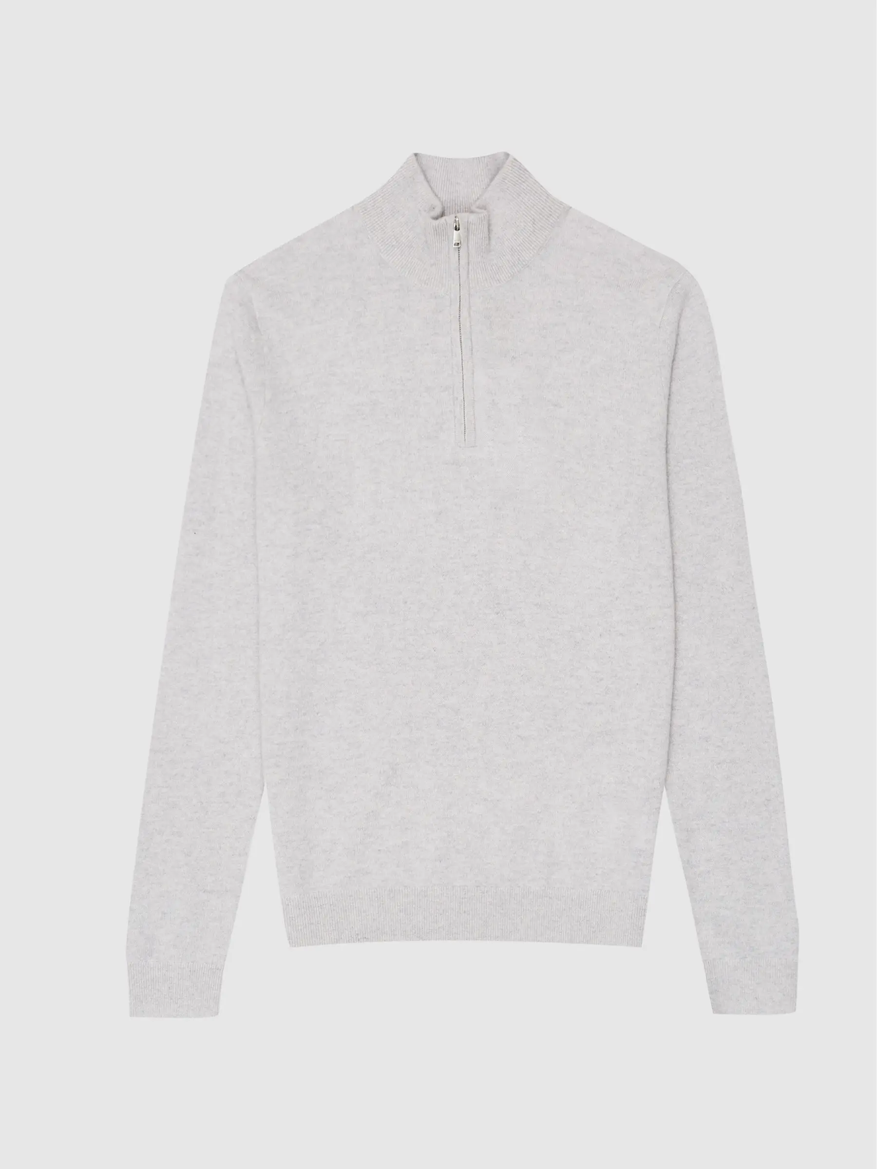 plus size custom mongolia 100% goat cashmere wool blend knit thick 1/4 half zip sweater for men homme