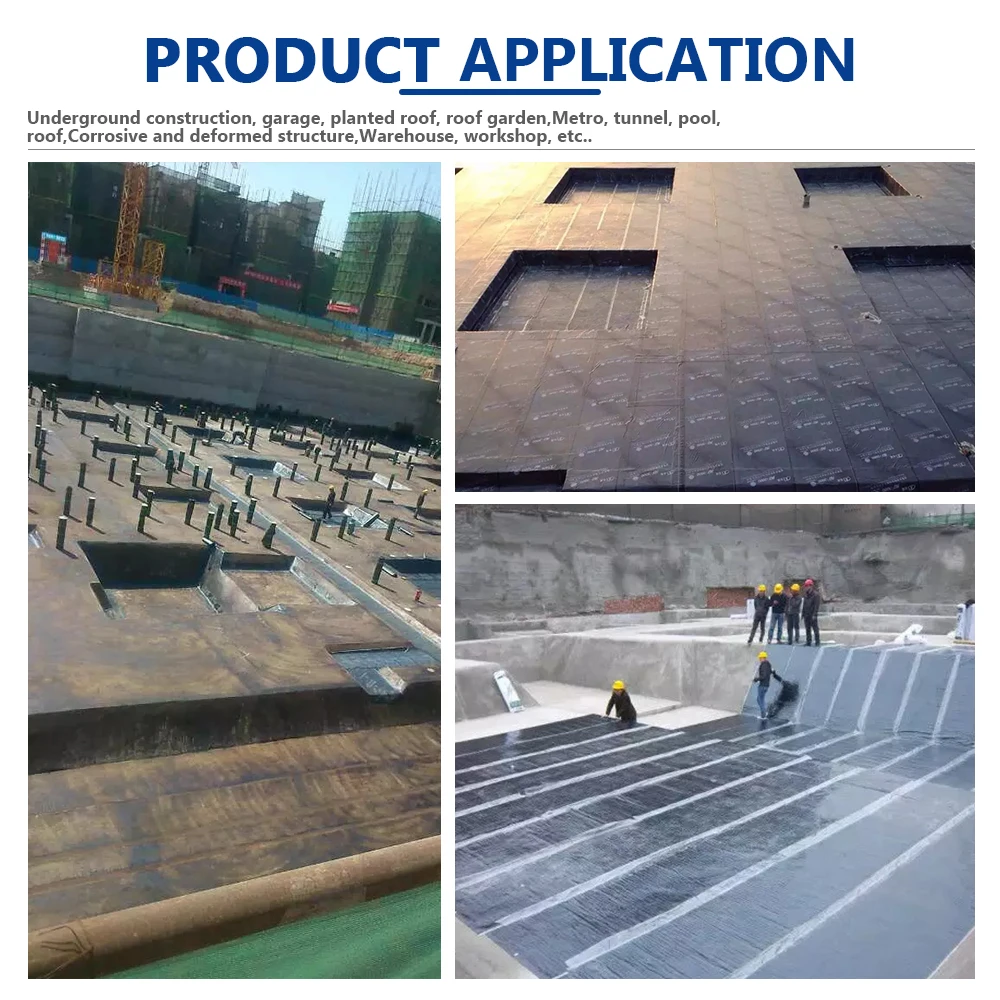 Single double side tear resistance self-adhesive  roofing floor sheet waterproof  membrane waterproofing