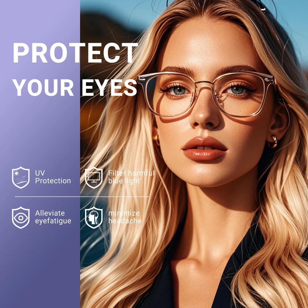 Unisex High Quality TR90 Metal Oversize Optical Glasses Frames Designer Brand Trendy Fashionable Eyeglasses