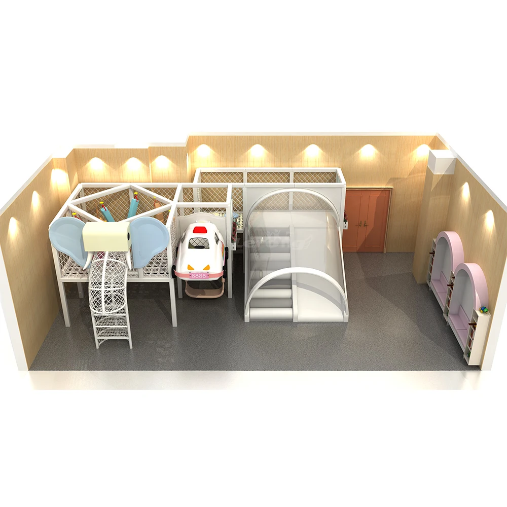 Small Indoor Playground Wooden Kids Playhouse Children Plastic Play House Indoor Soft Playground Play Area For Sale