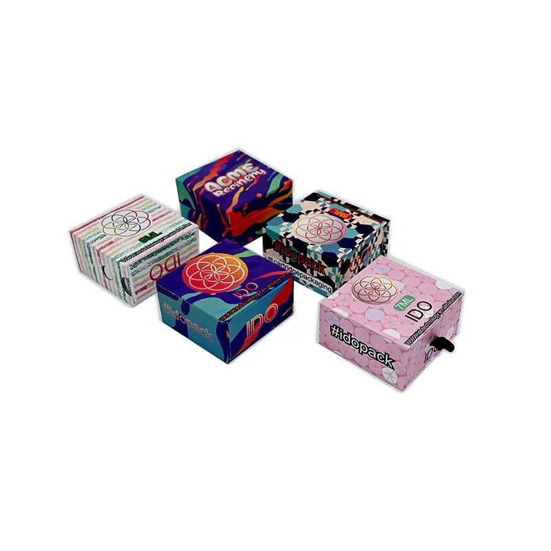 Customizable Recyclable folding Concentrate Glass Jars Paper Box packaging  with paper insert