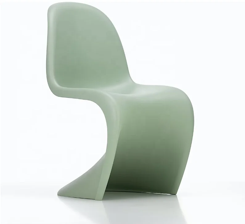 Nordic minimalist stackable creative outdoor indoor plastic S-shaped dining chair