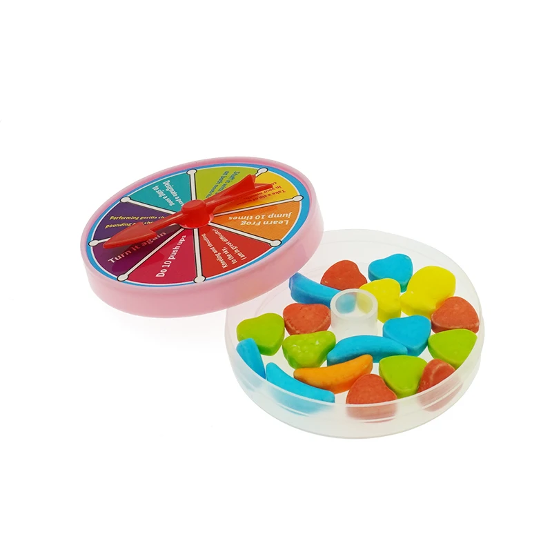 Empty Container Holder Sweet Dispenser Candies Kids Play Game Lucky Turntable Toy Entertainment Game Wheel Spinner Pin Toys