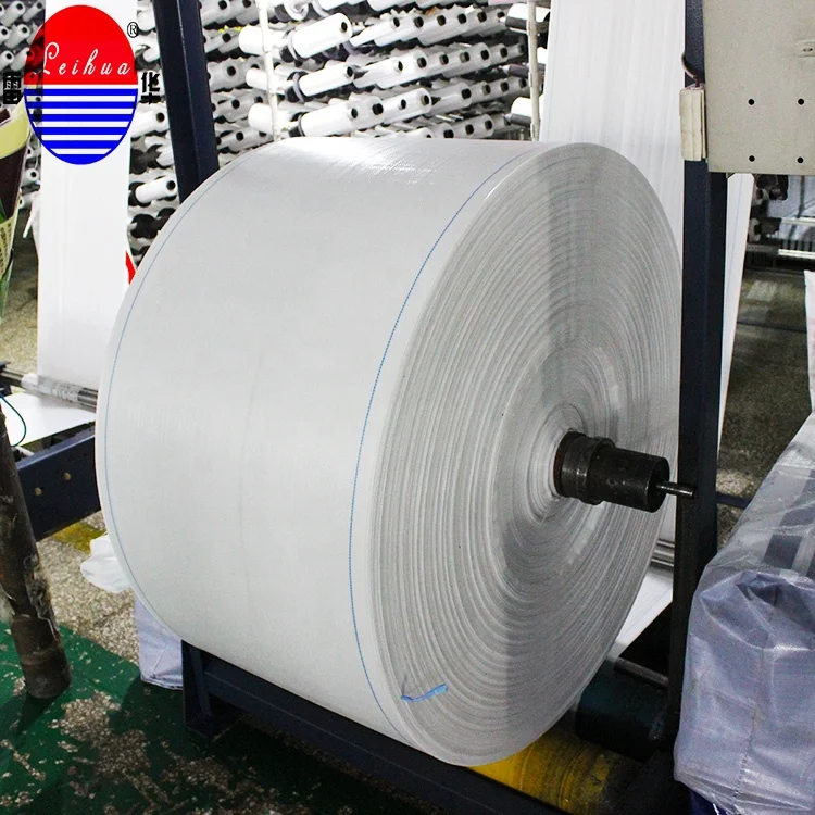 wholesale pp woven fabric sack roll for packing rice grain sand cement chemical bag