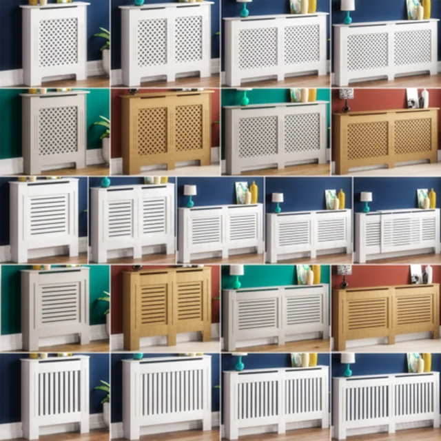 Wholesale UK Market Popular All Size White /Unfinished Modern Traditional Wood Grill Radiator Cover