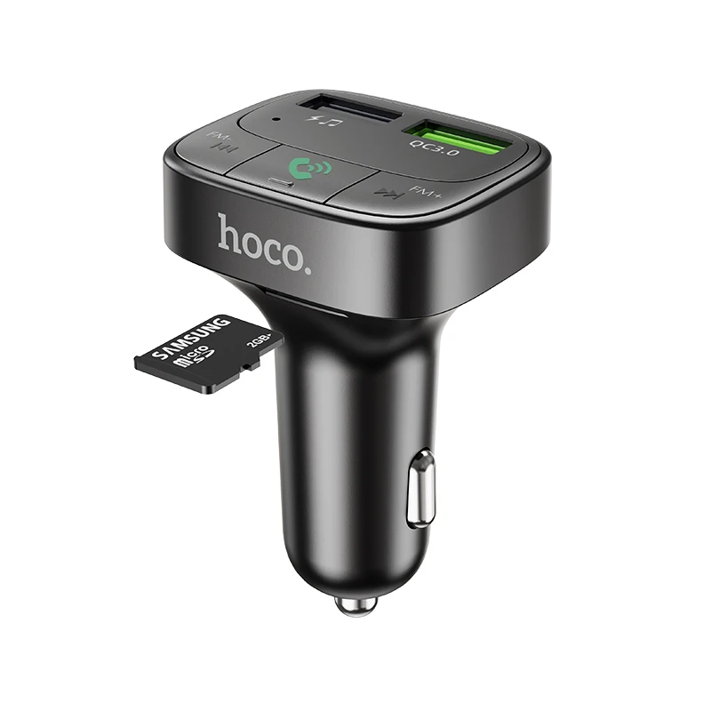 HOCO E59 LED Display Wireless FM Transmitter USB QC 18W Audio Music Adapter Receiver Car Charger