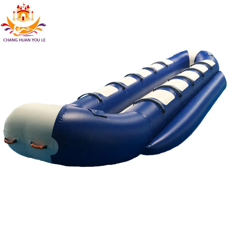 0.9mm Pvc Wholesale Inflatable Fly Fish Banana Boat For Sale 5/6/7/8 People To Sit