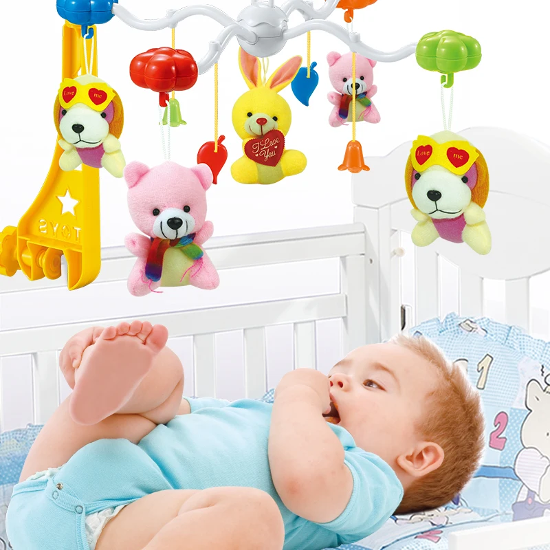 HW TOYS 0m+ baby bedbell play set W/U  wind-up bedside bell musical mobile bed bell toddler rattle infant toys