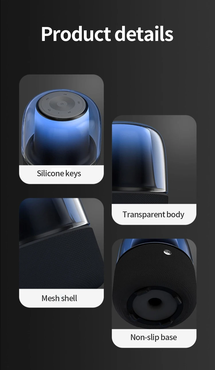 Soaiy Sh77 Professional 3d Stereo Surround Sound Wireless Speaker Subwoofer Rgb Long Battery Life Mini Home Speaker