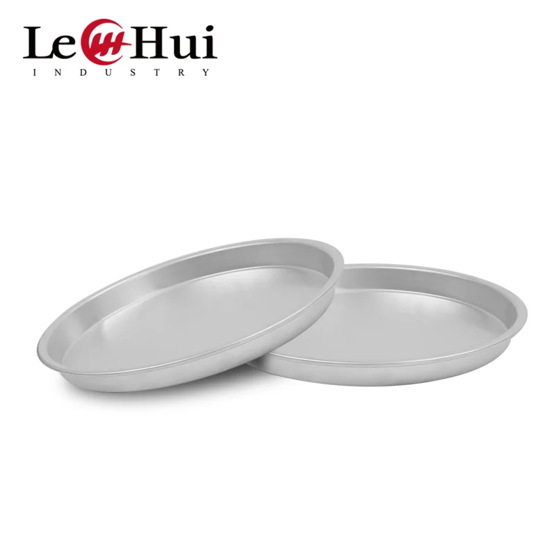 hot sale 7inch pizza pans non stick shallow dish pizza aluminium oven pizza plate aluminum baking tray set