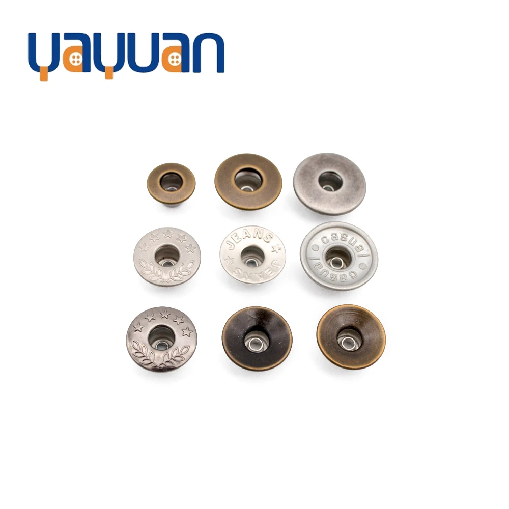 
Джинсовые металлические пуговицы 32 л, принимаем логотип заказчика, Экологически чистая джинсовая пуговица 