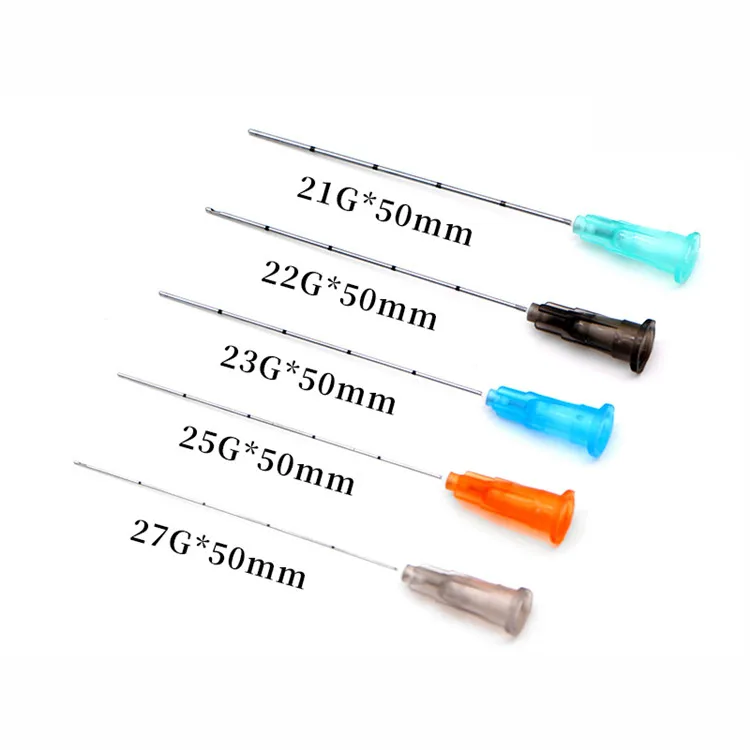 Medical cannula 22g 25g 38mm 50mm 70mm Blunt Tip Cannula Needle 25g micro cannula