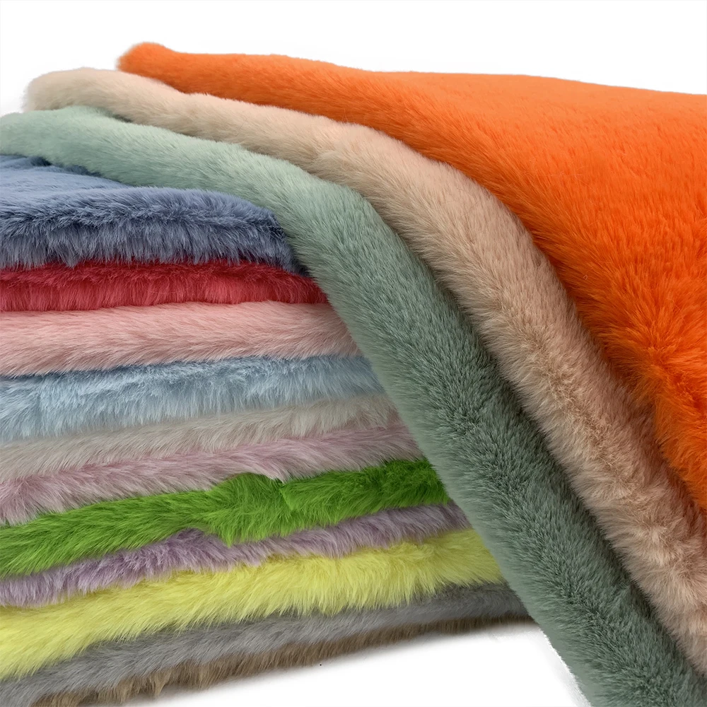 Pile Length 10mm Fur Fabric Polyester Imitation Fur Fabrics 160x100cm Handmade Thickening Fake Rabbit Hair Fur Plush Fabric