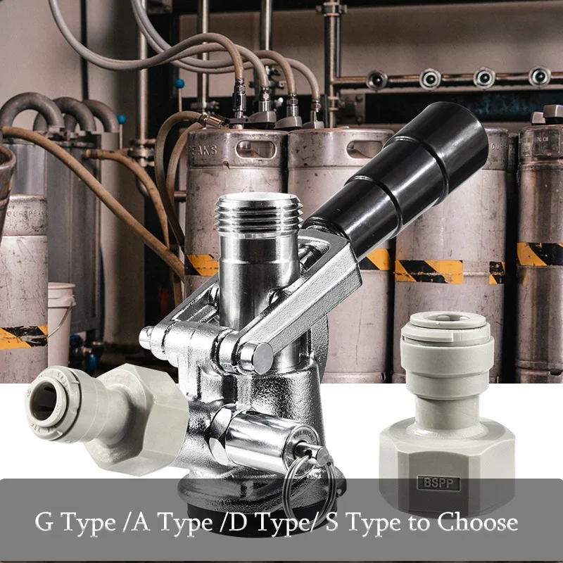 Draft Tap Keg Beer Coupler A G S D Type System with Quick Joint Connector G5/8*3/8 Beer Dispensing