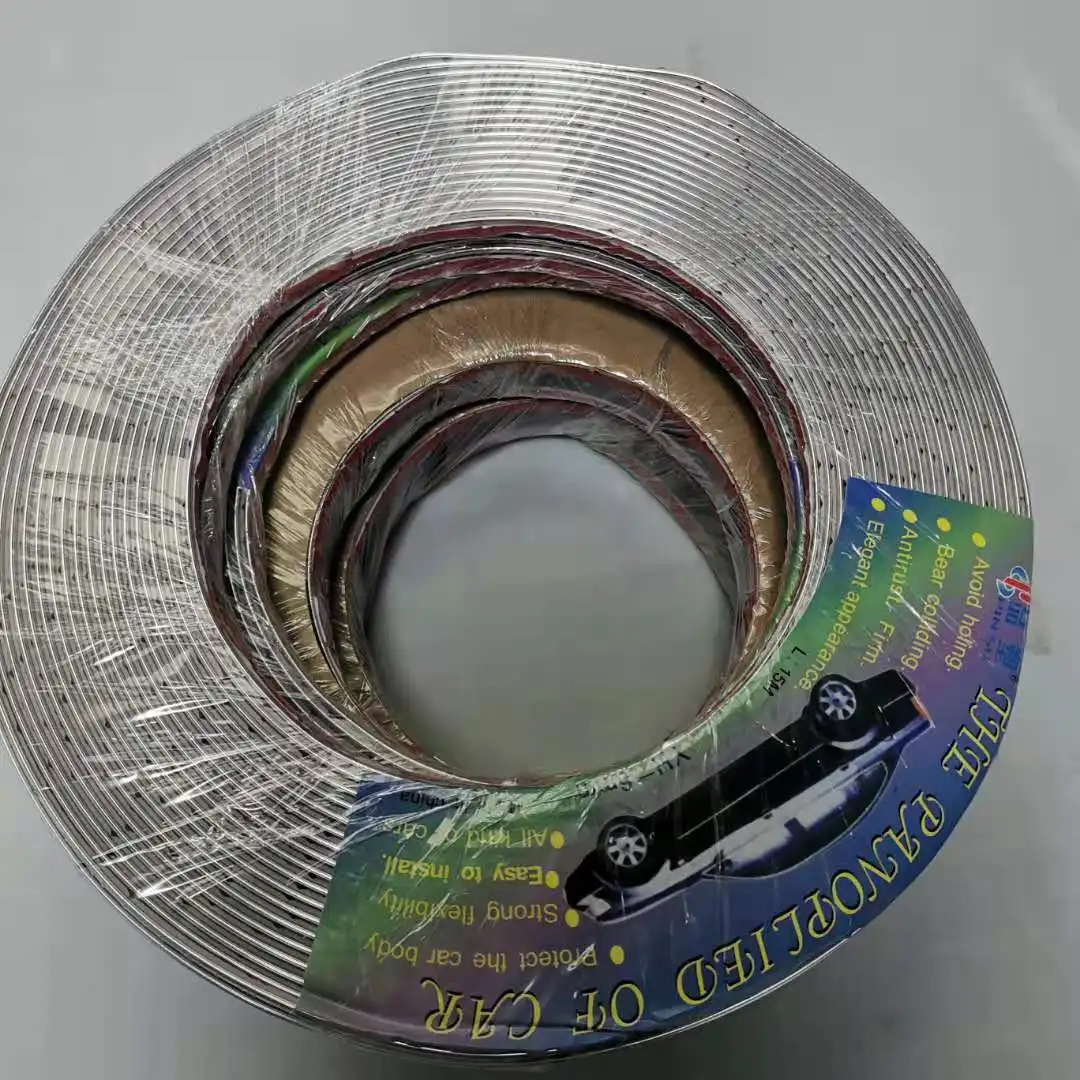 Car Door Edge Scratch Guard 10X15M Car Chrome DIY reflective silver Trim Strip For Car Window