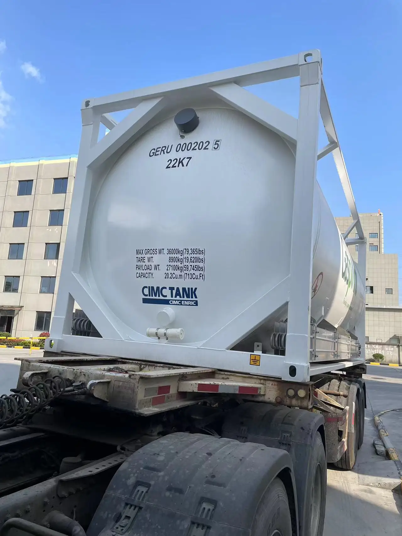 Factory Supply ISO 20M3 T75 Liquid Argon Gas Container Tank