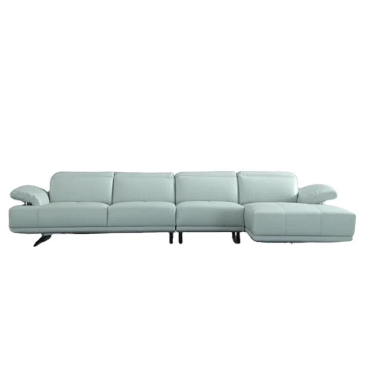 ManWah CHEERS Modern Living Room Roma Real Leather Mechanism Motor L-shaped Corner Sofa Recliner