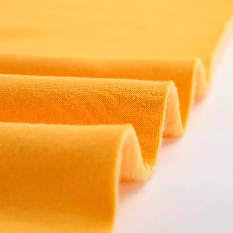 Boran Textile Polyester Cotton TC Solid Knit Warm Brushed French Terry Fleece Sweatshirt Fabric