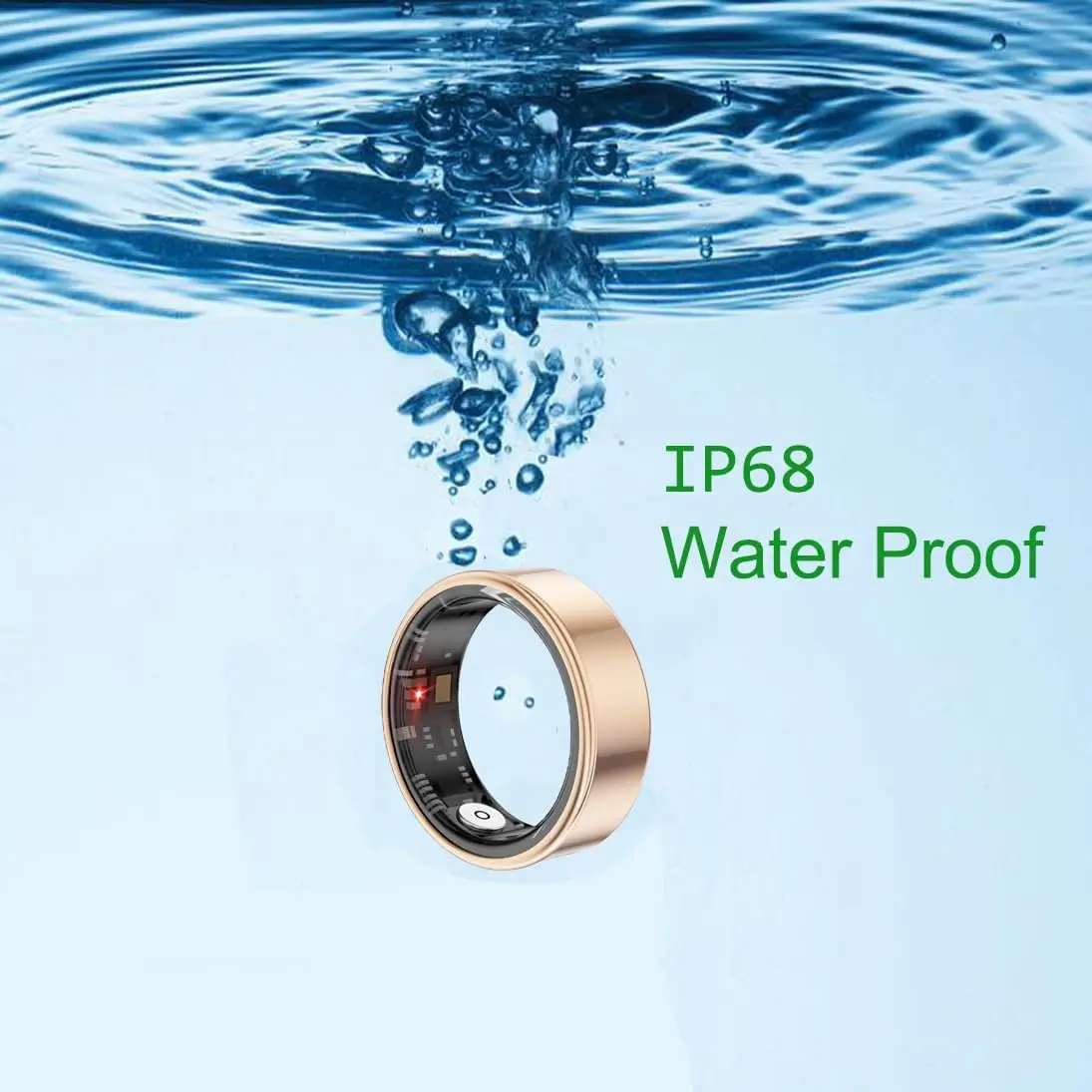 Waterproof Bluetooth Sports Fitness Health Monitoring Smart Rings For Human
