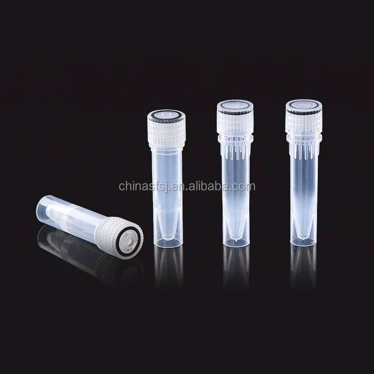 Lab Supplies 0.5ml 2ml 5ml Transparent Plastic microtube sample tube Freezing Cryo Vails Cryogenic Cryovial Tube