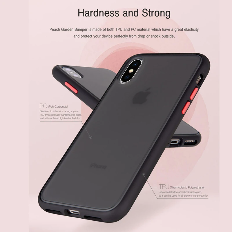 
Goospery latest design peach garden bumper case PC semitransparent phone case for iphone 11 pro max 